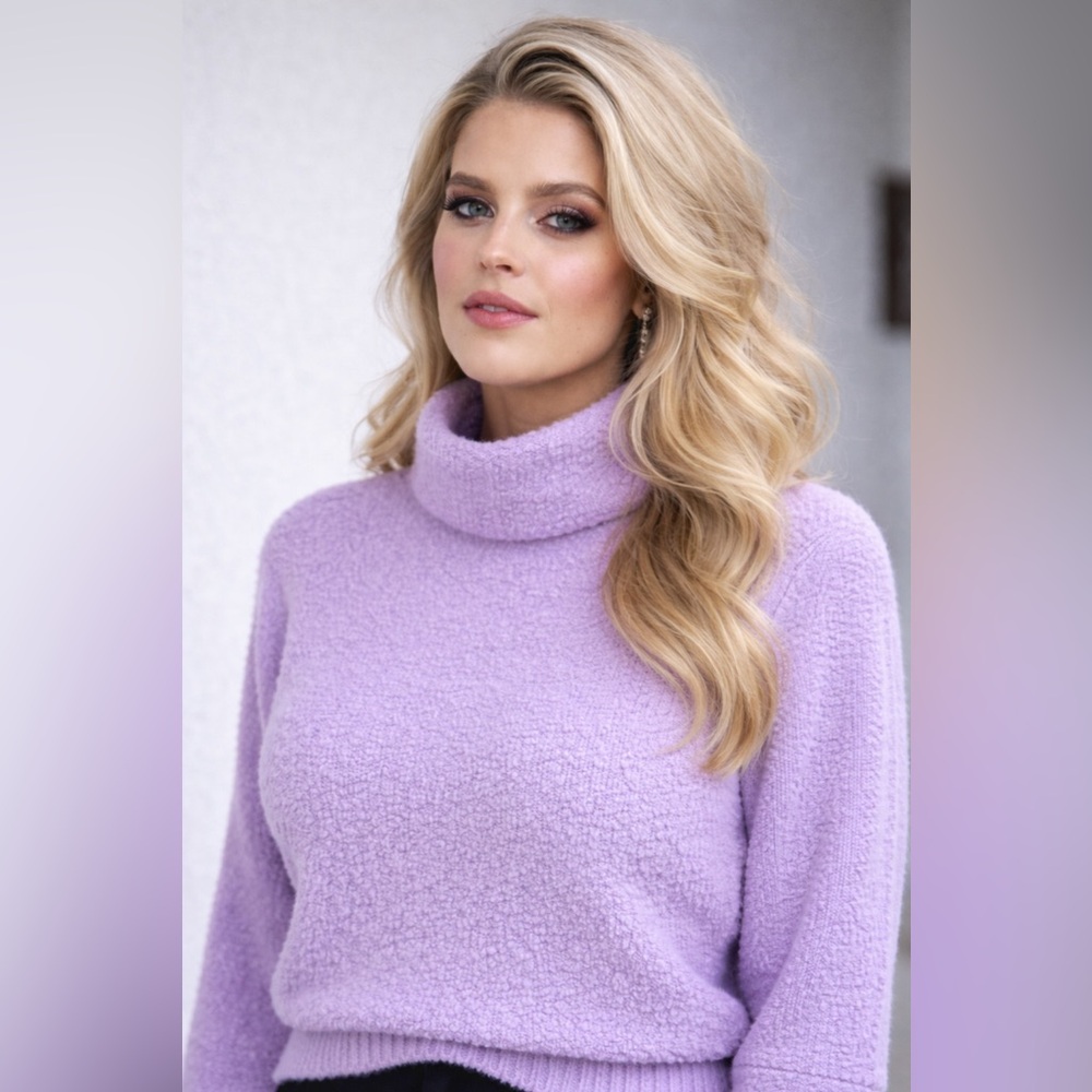 Marled Lilac mock neck Sweater
